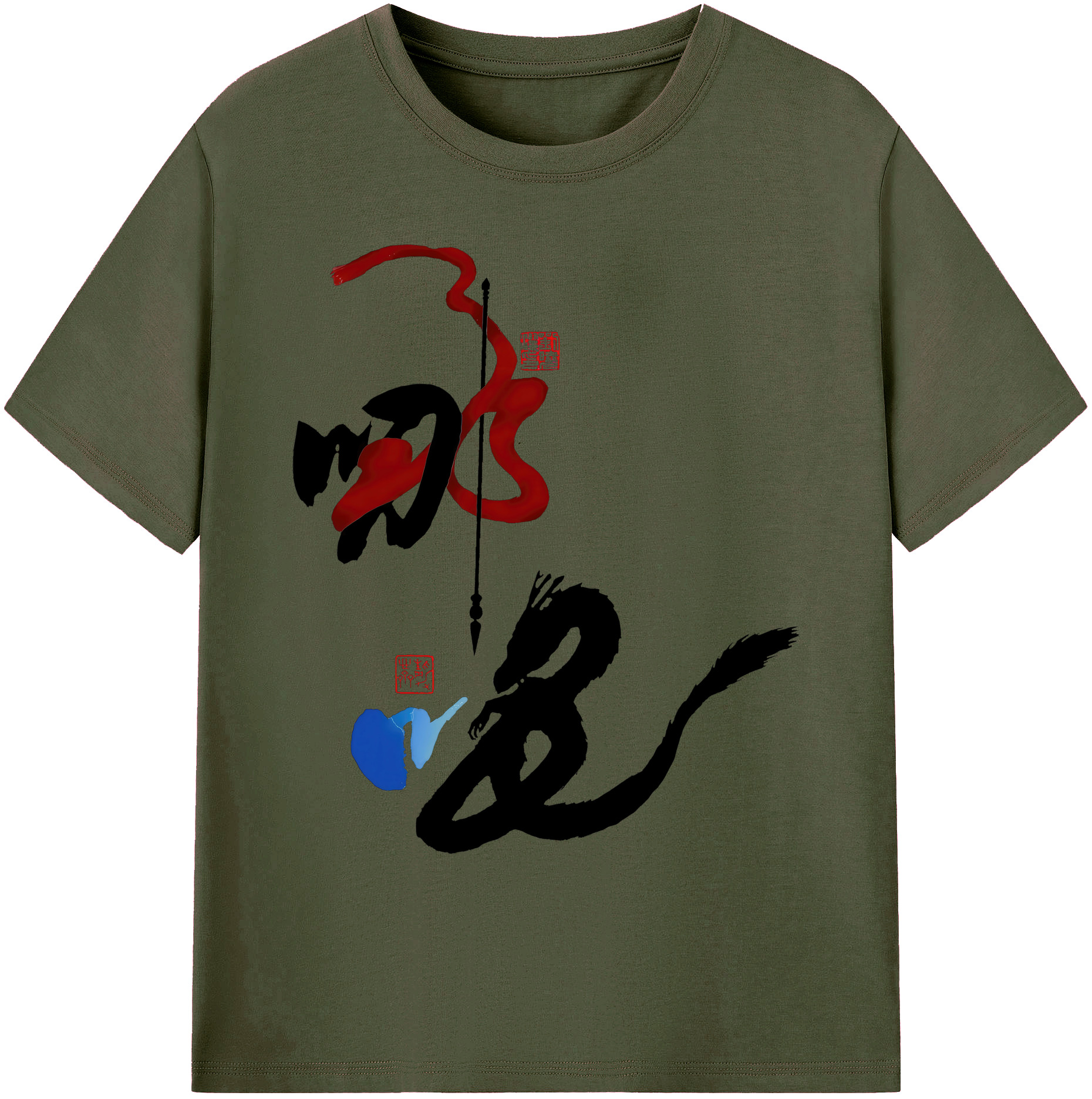（画像用） Ne Zha 2 ナタ 魔童の大暴れ 綿100％ メンズ半袖Tシャツ｜肌触りやわらか＆通気性